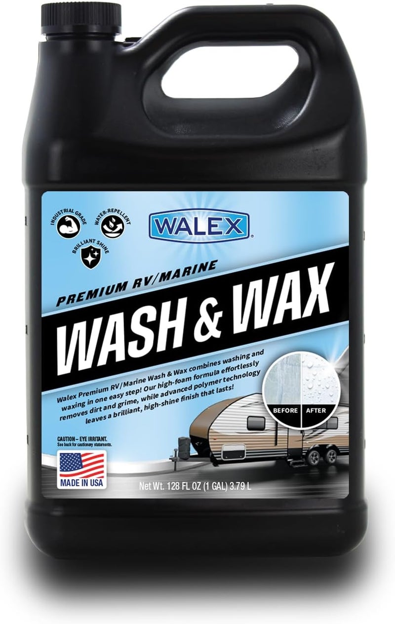 WALEX Premium RV, Marine, Boat, Auto, and Bike Wash & Wax, 1-Gallon - Image 1